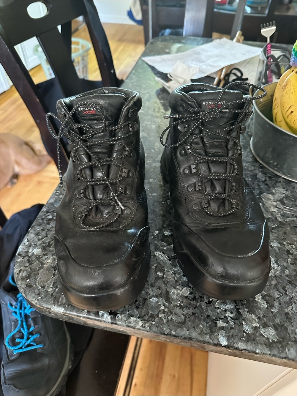 Rockport Black Leather Men's Trail Boots
